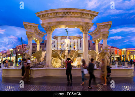 Brunnen im Forum Shops im Caesars Palace Stockfoto