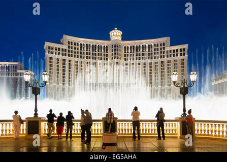 Springbrunnen des Bellagio, Bellagio Resort and Casino Stockfoto
