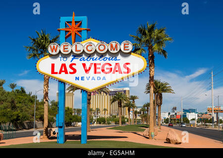 USA, Nevada, Las Vegas, Willkommensschild über Las Vegas