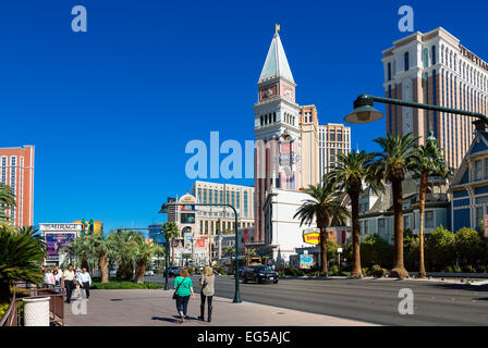 Luxus-Hotels und dem berühmten Las Vegas Strip Stockfoto