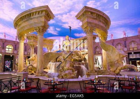 Brunnen im Forum Shops im Caesars Palace Stockfoto