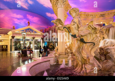 Brunnen im Forum Shops im Caesars Palace Stockfoto