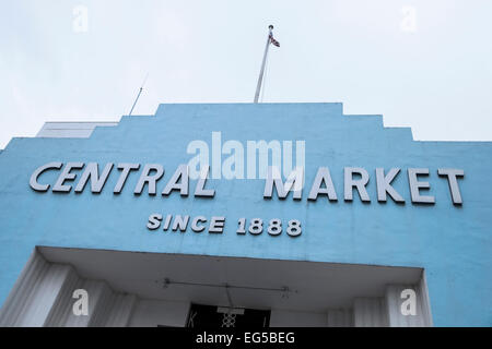 Fassade des Zentralmarktes Gebäude in Kuala Lumpur, Malaysia. Stockfoto