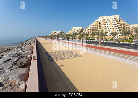 Promenade am Marjan Island in Ras Al Khaimah, Vereinigte Arabische Emirate Stockfoto