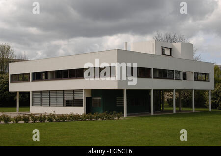 Frankreich. Poissy. Villa Savoye. Entworfen vom Schweizer Architekten Le Corbusier (1887-1965). 1928-1931. International Style. Stockfoto