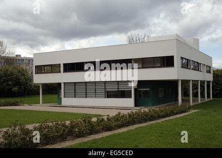 Frankreich. Poissy. Villa Savoye. Entworfen vom Schweizer Architekten Le Corbusier (1887-1965). 1928-1931. International Style. Stockfoto