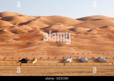 Die Moreeb Dünen (Al Moreb Hill) in der Liwa-Oase, Emirat Abu Dhabi, Vereinigte Arabische Emirate Stockfoto