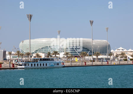 Der Yas Marina Circuit in Abu Dhabi Yas Viceroy Hotel Stockfoto