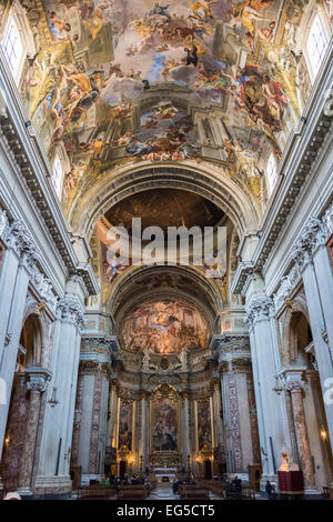 Rom. Italien. Kirche des Heiligen Ignatius von Loyola im Campus Martius (1626-1650). Chiesa di Sant'Ignazio di Loyola in Campo Marzio. Stockfoto