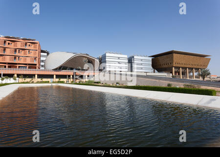 Blick auf das Masdar Institute of Science and Technology, Abu Dhabi Stockfoto