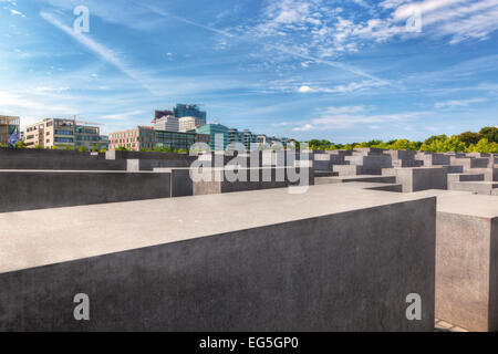 Das Holocaust-Mahnmal, Berlin, Deutschland. Denkmal für die ermordeten Juden Europas Stockfoto