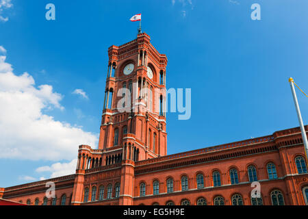 Das Rote Rathaus, Deutsch Rotes Rathaus, das Rathaus von Berlin, Deutschland Stockfoto