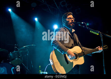 Bristol, UK. 16. Februar 2015.  Colin Meloy aus The Decemberists Höchstleistungen Bristols O2 Veranstaltungsort während ihrer letzten Tour durch Großbritannien.    Bildnachweis: Charlie Bryan/Alamy Live News Stockfoto