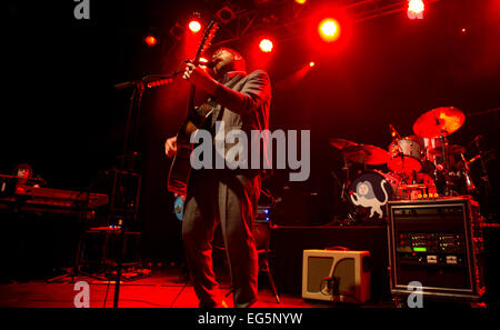 Bristol, UK. 16. Februar 2015.  Colin Meloy aus The Decemberists Höchstleistungen Bristols O2 Veranstaltungsort während ihrer letzten Tour durch Großbritannien.    Bildnachweis: Charlie Bryan/Alamy Live News Stockfoto