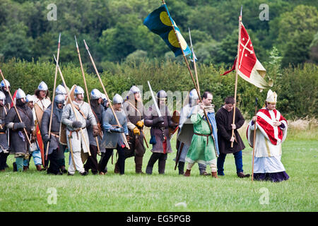 Freizeit: Thurston Erzbischof von York führt eine englische Armee in der Schlacht von Standard 1138 Stockfoto