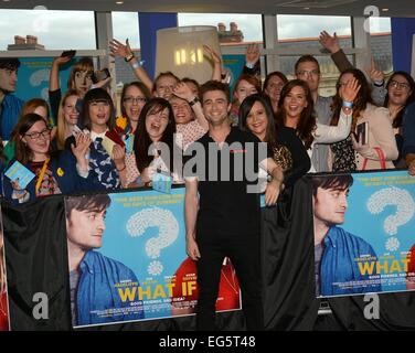 Irische Premiere von "Was wäre wenn" bei Cineworld - Ankünfte mit statt: Daniel Radcliffe wo: Dublin, Irland: 15. August 2014 Stockfoto