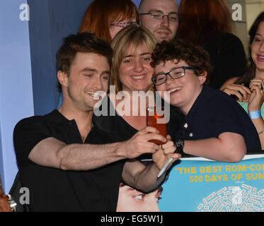 Irische Premiere von "Was wäre wenn" bei Cineworld - Ankünfte mit statt: Daniel Radcliffe wo: Dublin, Irland: 15. August 2014 Stockfoto