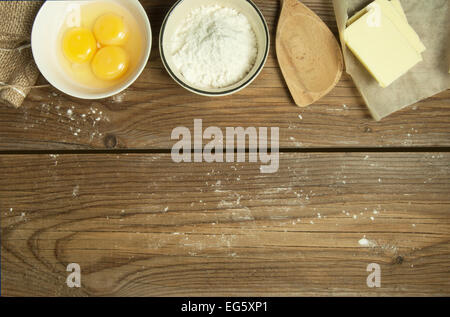Backen Vorbereitung Hintergrund Stockfoto