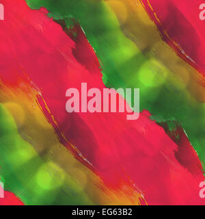grüne, gelbe, rote Textur Aquarell nahtlose Stockfoto