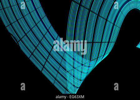 Abstrakte Freezelight Kurven. Gemacht von Lichtern Stockfoto