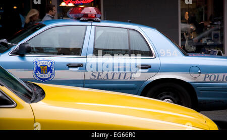 Seattle Polizei-Auto Stockfoto