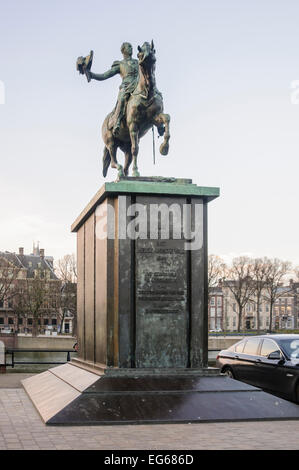 Statue von Koning Willem II, (König Wilhelm II) Den Haag, den Haag Stockfoto