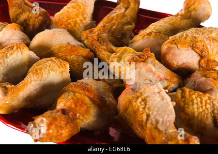 ein Teller mit Partei Chicken drumsticks Stockfoto