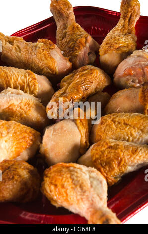 ein Teller mit Partei Chicken drumsticks Stockfoto