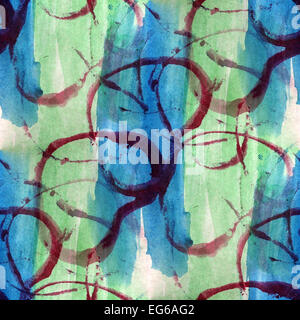 Grunge alte blau, grün Ornament zeichnen Usa bunte Muster Stockfoto