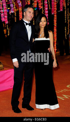 Thandie Newton besuchen der Royal Premiere von The Second Best Exotic Marigold Ringelblume Hotel im Odeon Leicester Square in London, 17. Februar 2015 Stockfoto