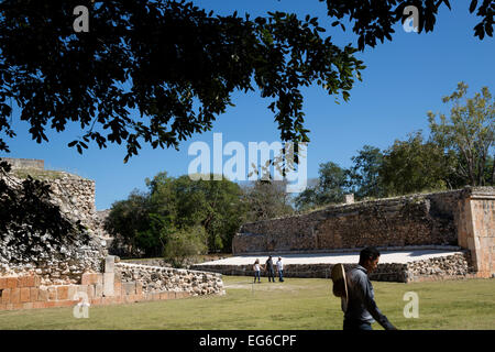 Ball Court, Uxmal, Yucatan, Mexiko Stockfoto