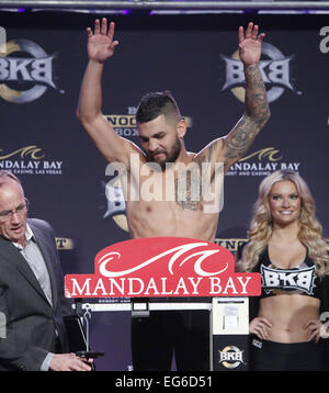 Konkurrenz für die großen Knockout Boxkampf im Mandalay Bay Resort mit wiegen: Bryan Vera Where: Las Vegas, Nevada, USA bei: 16. August 2014 Stockfoto