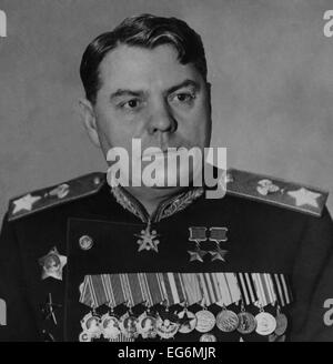 Sowjetischer General Alexander M. Vasilevsky, Vizeminister der Streitkräfte der UdSSR. Während des 2. Weltkrieges koordinierte er die Moskauer Stockfoto