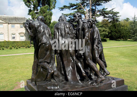 WARWICKSHIE; COMPTON VERNEY; RODINS DENKMAL DIE BÜRGER VON CALAIS Stockfoto