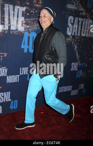 Bill Murray Teilnahme an SNL 40th Anniversary Celebration am Rockefeller Plaza am 15. Februar 2015 in New York City/Picture alliance Stockfoto