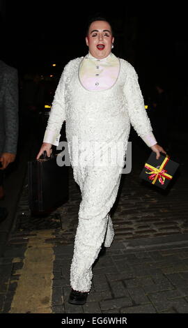 Nick Grimshaw feiert seinen Geburtstag mit Freunden in Shoreditch House Featuring: Gast wo: London, Vereinigtes Königreich bei: 15. August 2014 Stockfoto