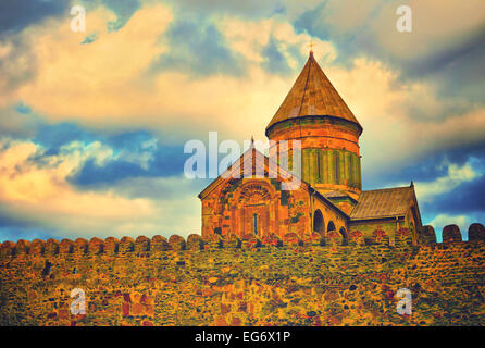 Alte Festung Swetizchoweli-Kathedrale in Mzcheta, Georgia Land Stockfoto