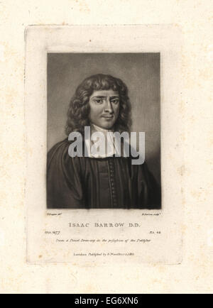 Isaac Barrow, englischer Theologe und Mathematiker, 1630-1677. Stockfoto