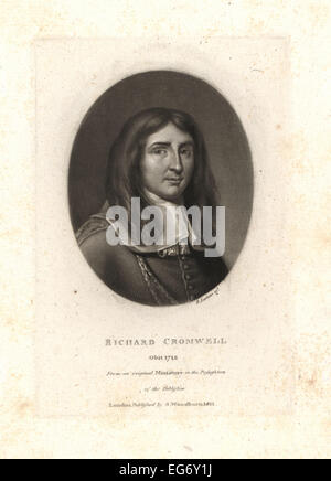 Richard Cromwell, Lord Protector, Sohn von Oliver Cromwell starb 1712. Stockfoto