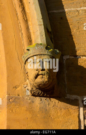 Carven auf St. Maria, der Jungfrau Maria Kirche, kleine Houghton, Northamptonshire, England, UK Stockfoto