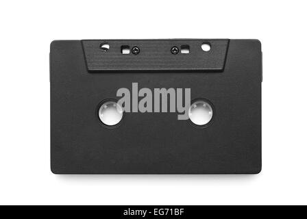 Audio-Kassette auf weiß Stockfoto