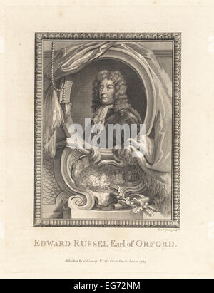 Edward Russell, 1. Earl of Orford, Admiral der Flotte, 1653-1727. Stockfoto
