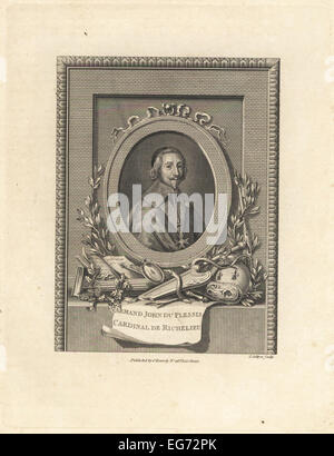 Kardinal de Richelieu, Armand Jean du Plessis, französischer Geistlicher, edel und Staatsmann. Stockfoto