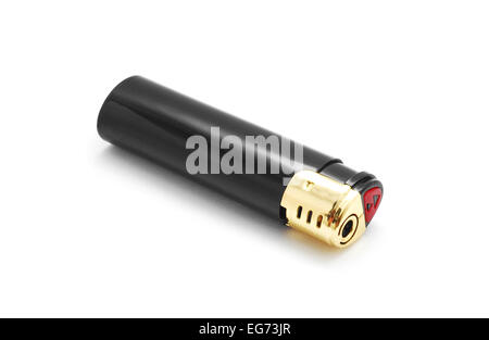 winddicht leichter auf weißem Hintergrund Stockfoto