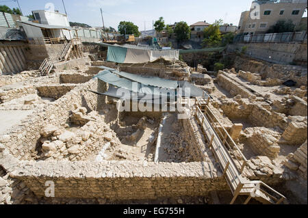 Die Givati Ausgrabungen in der Stadt Davids in Jerusalem Stockfoto