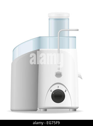 elektrische Küche Entsafter Abbildung isoliert auf weißem Hintergrund Stockfoto