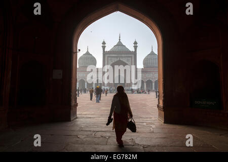 JAMA-Moschee (Jama Masjid) - Alt-Delhi, Indien Stockfoto