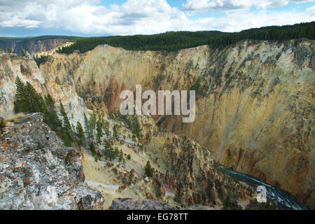 Der Canyon des Yellowstone in seine Schönheit Stockfoto