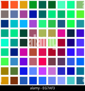 Farbe quadratischen Blöcken auf einem weißen Hintergrund Illustration. Stockfoto