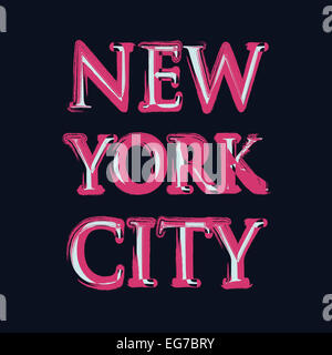 New York City Typografie, Grafik t-shirt Stockfoto